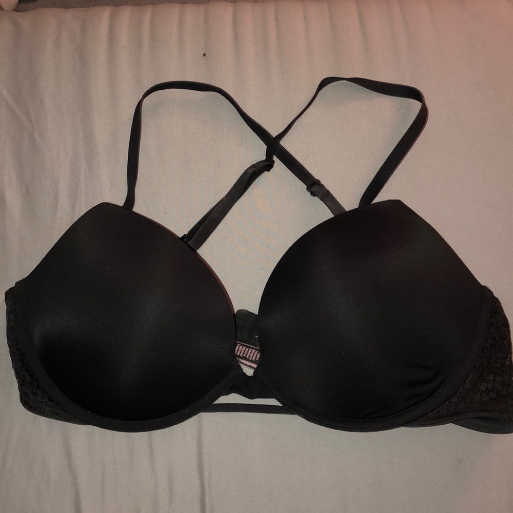 Black tee shirt bra!